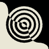 Wave Sea Focus Circle Element from Patterns Tiles - Monochrome Set