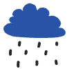 Weather Rain Element from Doodles - Flat Set