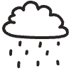 Weather Rain Element from Doodles - Monochrome Set