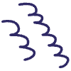 Wiggle Line Curve Doodle 2 Element from Scribbles - Variable Line Thickness Set