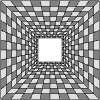 Wireframe Square Scan Perspective Illustration Element from Cyber GUI Elements Set
