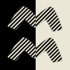 Worm Diagonal Oblique Element from Patterns Tiles - Monochrome Set
