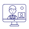 Video Call Imac Illustration from UX Line Set