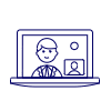 Video Call Laptop Illustration from UX Line Set
