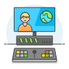 Video Workstation 1 Illustration from UX Colors Set