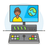 Video Workstation 2 Illustration from UX Colors Set