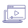 Video Player Laptop Illustration from UX Line Set