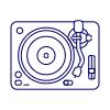 Vinyl Players 4 Illustration from UX Line Set