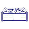 Vinyl Players 5 Illustration from UX Line Set
