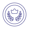 Gold Crown Coin Illustration from UX Line Set