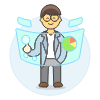 Gui Hologram 3 Illustration from UX Colors Set