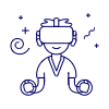 Playing VR 1 Illustration from UX Line Set
