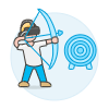 Vr Archery 1 Illustration from UX Colors Set