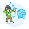 Vr Archery 6 Illustration from UX Colors Set