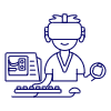 Vr Gaming 1 1 Illustration from UX Line Set