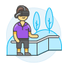 Vr For Rehab 3 Illustration from UX Colors Set | Free Download as SVG Vector and Transparent PNG | Streamline illustrations