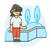 Vr For Rehab 6 Illustration from UX Colors Set | Free Download as SVG Vector and Transparent PNG | Streamline illustrations