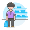 Vr Shopping 1 2 Illustration from UX Colors Set