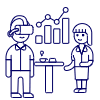 Virtual Meeting 1 Illustration from UX Line Set