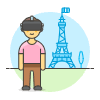Vr Eiffel 3 Illustration from UX Colors Set