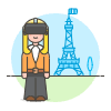 Vr Eiffel 4 Illustration from UX Colors Set