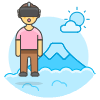 Vr Mountain 3 Illustration from UX Colors Set