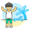 Vr Vacation 1 Illustration from UX Colors Set