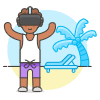 Vr Vacation 2 Illustration from UX Colors Set