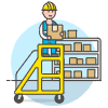 Package Worker 1 Illustration from UX Colors Set