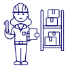 Warehouse Worker 1 2 Illustration from UX Line Set