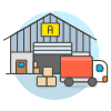 Warehouse 2 Illustration from UX Colors Set | Free Download as SVG Vector and Transparent PNG | Streamline illustrations