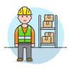 Warehouse Worker 1 1 Illustration from UX Colors Set