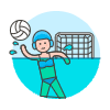 Sports Water Volleyball 1 Illustration from UX Colors Set