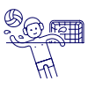 Sports Water Volleyball 4 Illustration from UX Line Set