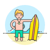 Surfing 1 illustration - Free transparent PNG, SVG. No sign up needed.