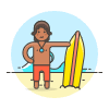 Surfing 3 illustration - Free transparent PNG, SVG. No sign up needed.