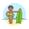 Surfing 4 Illustration from UX Colors Set