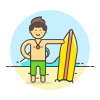 Surfing 5 illustration - Free transparent PNG, SVG. No sign up needed.