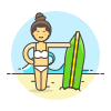 Surfing 6 illustration - Free transparent PNG, SVG. No sign up needed.