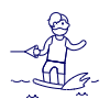 Wakeboarding 7 Illustration from UX Line Set