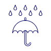 Rainy Umbrella Illustration from UX Line Set