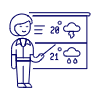 Weather Forecast Reporter 1 Illustration from UX Line Set