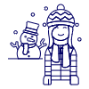 Winter Snowman 6 Illustration from UX Line Set