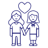 Lesbians Holding Hand 1 Illustration from UX Line Set