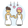 Lesbian Wedding 10 Illustration from UX Colors Set