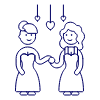 Lesbian Wedding 13 Illustration from UX Line Set