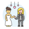 Lesbian Wedding 7 Illustration from UX Colors Set