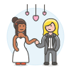 Lesbian Wedding 8 Illustration from UX Colors Set