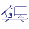 Workspace Imac 1 Illustration from UX Line Set