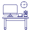 Workspace Imac 3 Illustration from UX Line Set